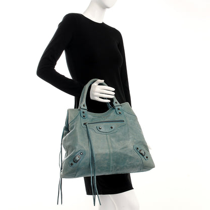 Balenciaga Agneau Classic Hardware Brief Aquamarine 2 of 15