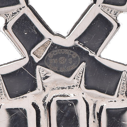 Chanel Crystal Fringe CC Brooch Silver 4 of 5