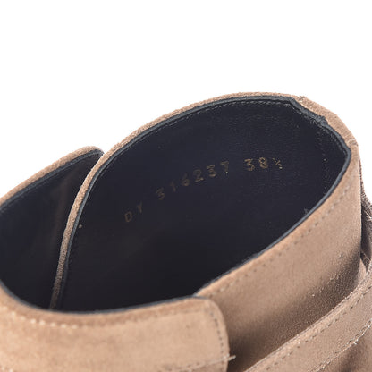Saint Laurent Suede Womens Blake Ankle Boots 38.5 New Sigaro 8 of 9