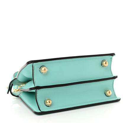 Fendi Shiny Nappa Petite Peekaboo I SEE U Satchel Spring Turquoise 4 of 11