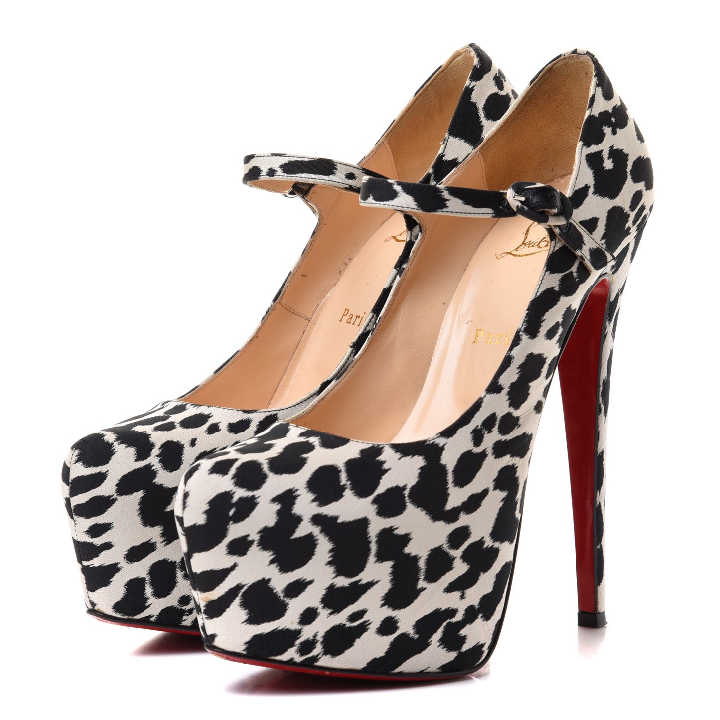 Tissu Leopardino Lady Daf 160 Pumps 39 Black White