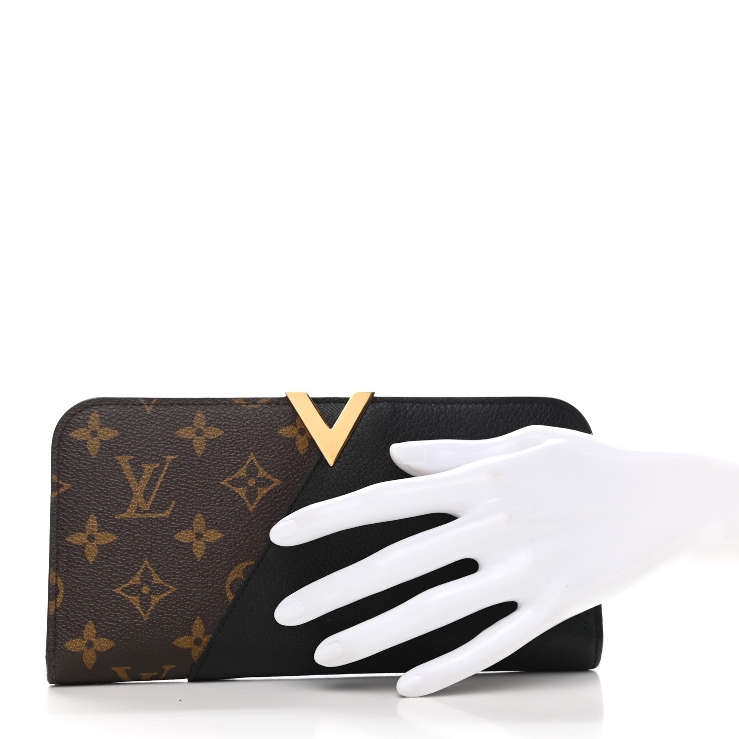 Louis Vuitton Monogram Calfskin Kimono Wallet Black 2 of 8