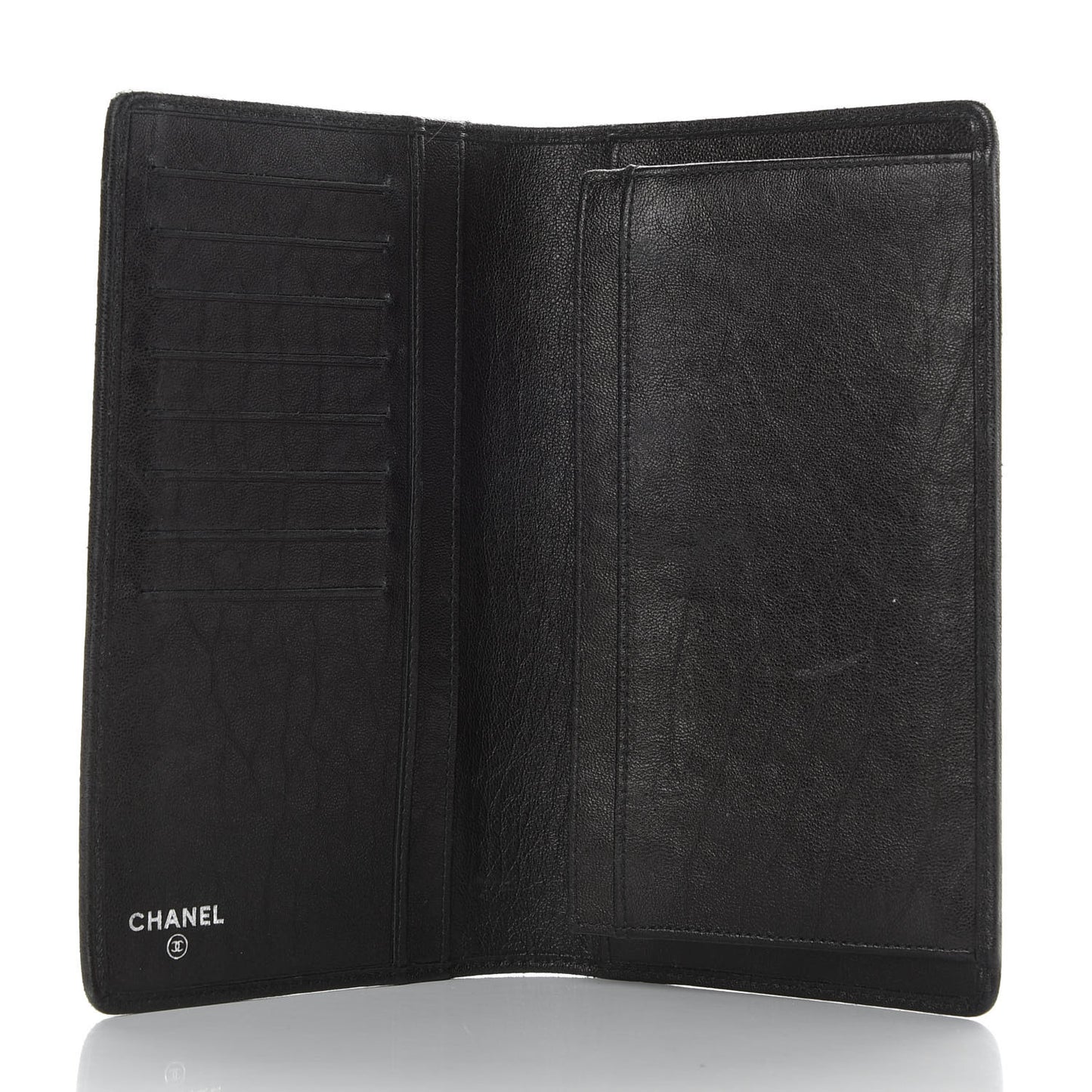 Goatskin CC Yen Wallet Black