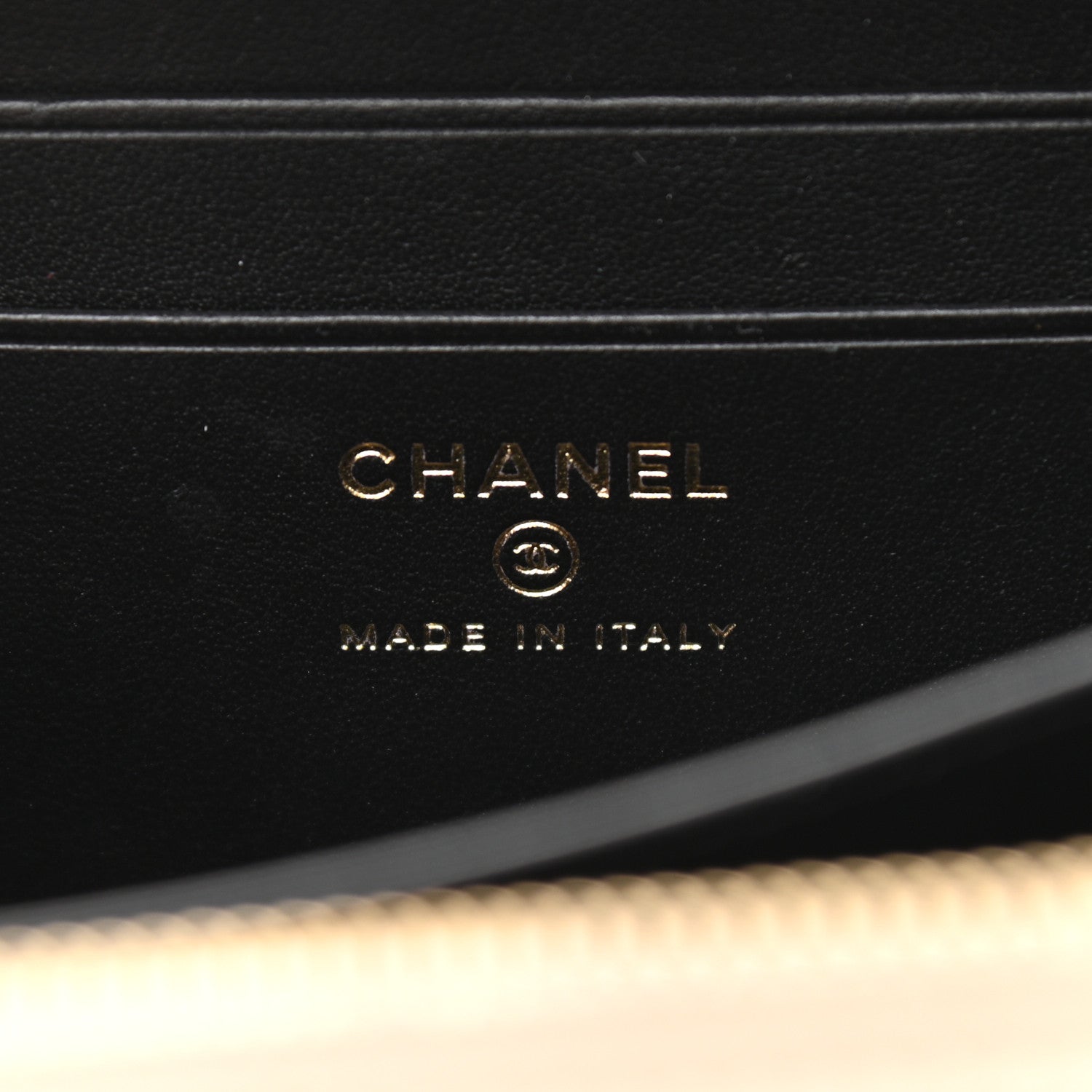 Chanel Caviar Quilted CC Filigree Vanity Clutch With Chain Beige Black 6 of 10