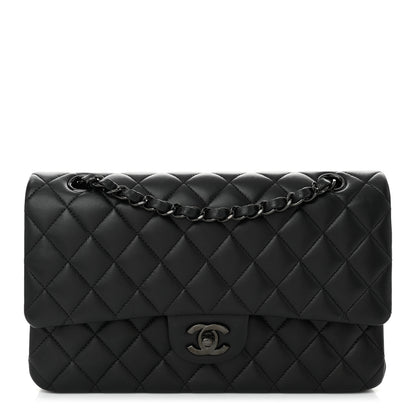 Chanel Lambskin Quilted Medium Double Flap So Black 1 of 11