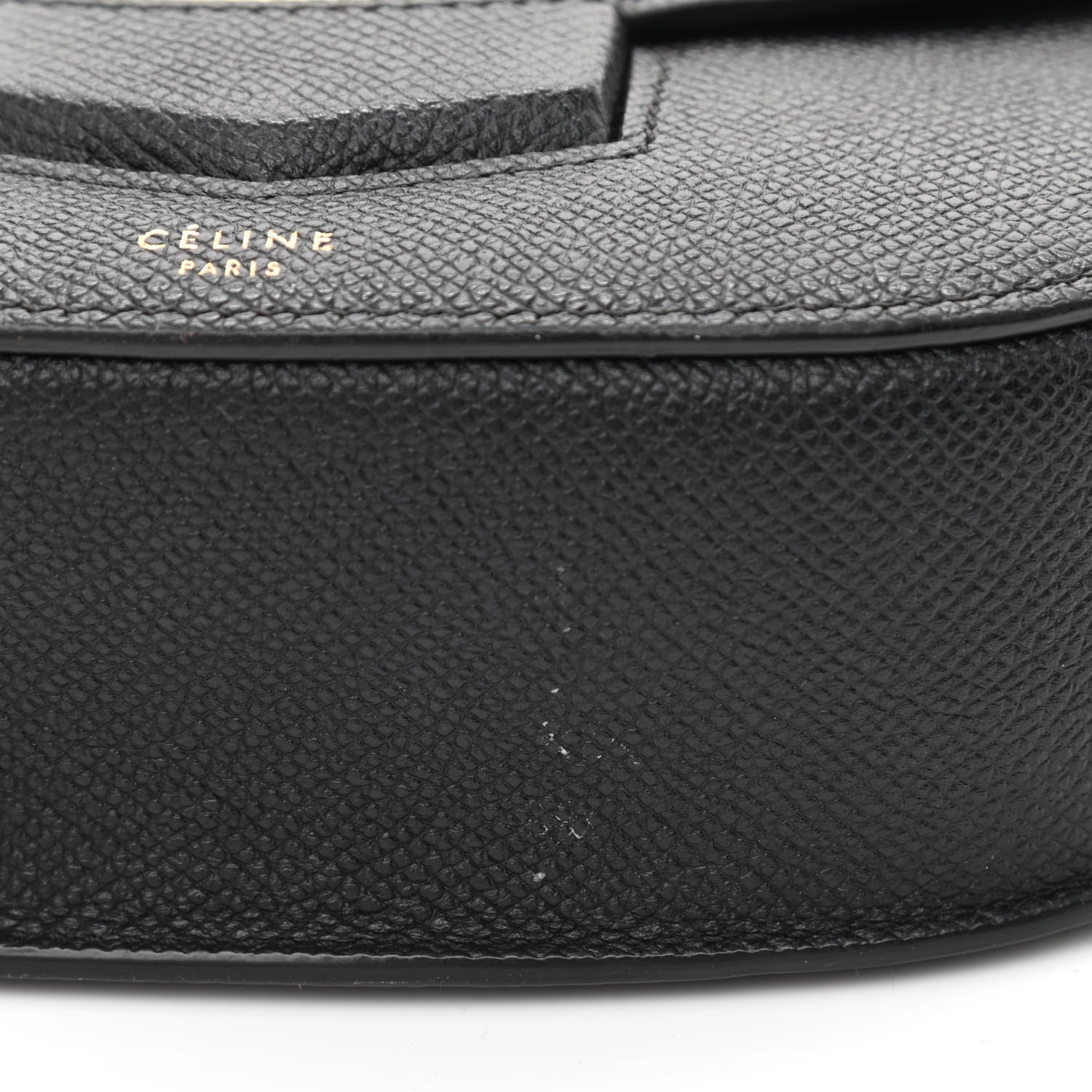 Celine Grained Calfskin Small Trotteur Black 11 of 13