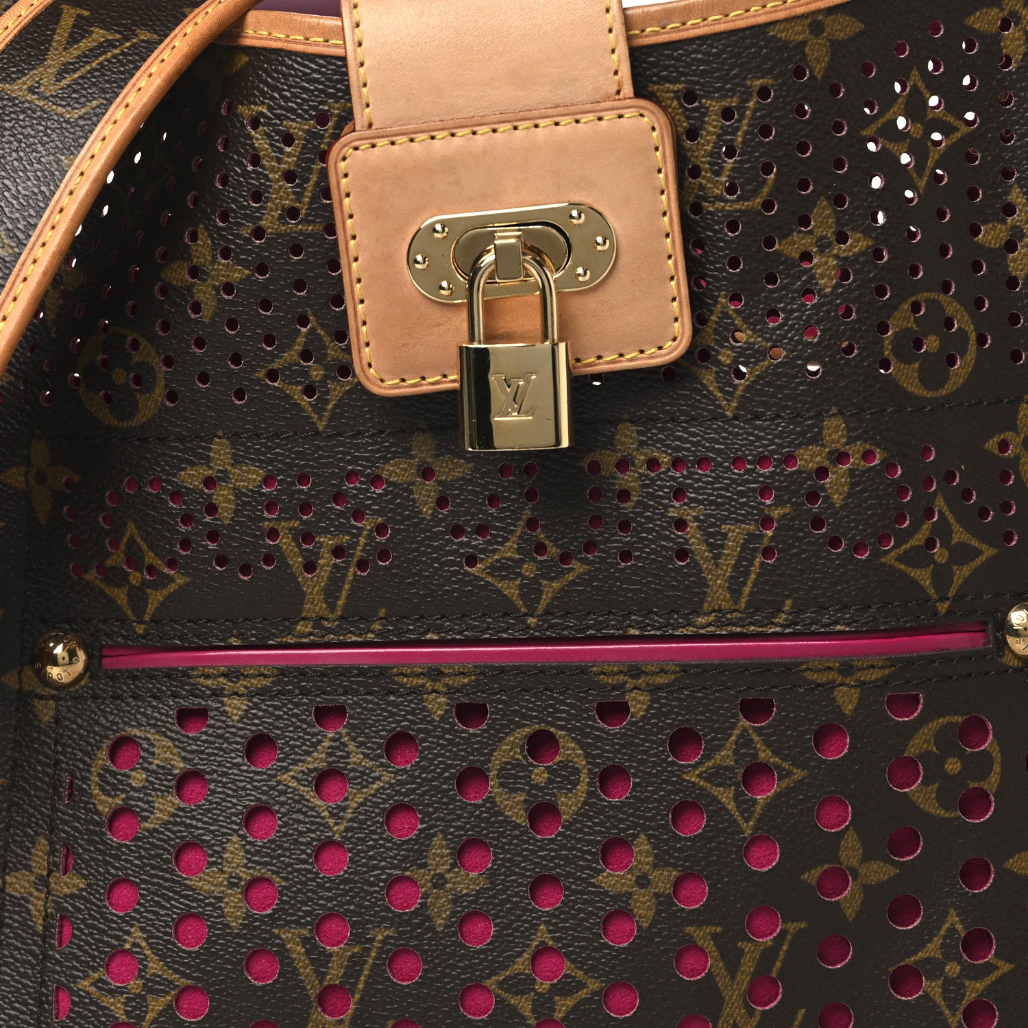 Louis Vuitton Monogram Perforated Musette Fuchsia 7 of 9