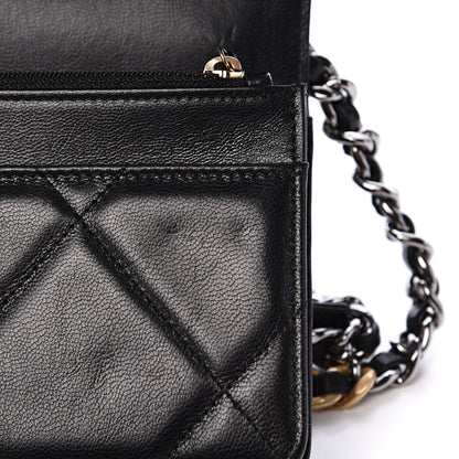 Chanel Quilted 19 Wallet On Chain WOC Black 11 of 12