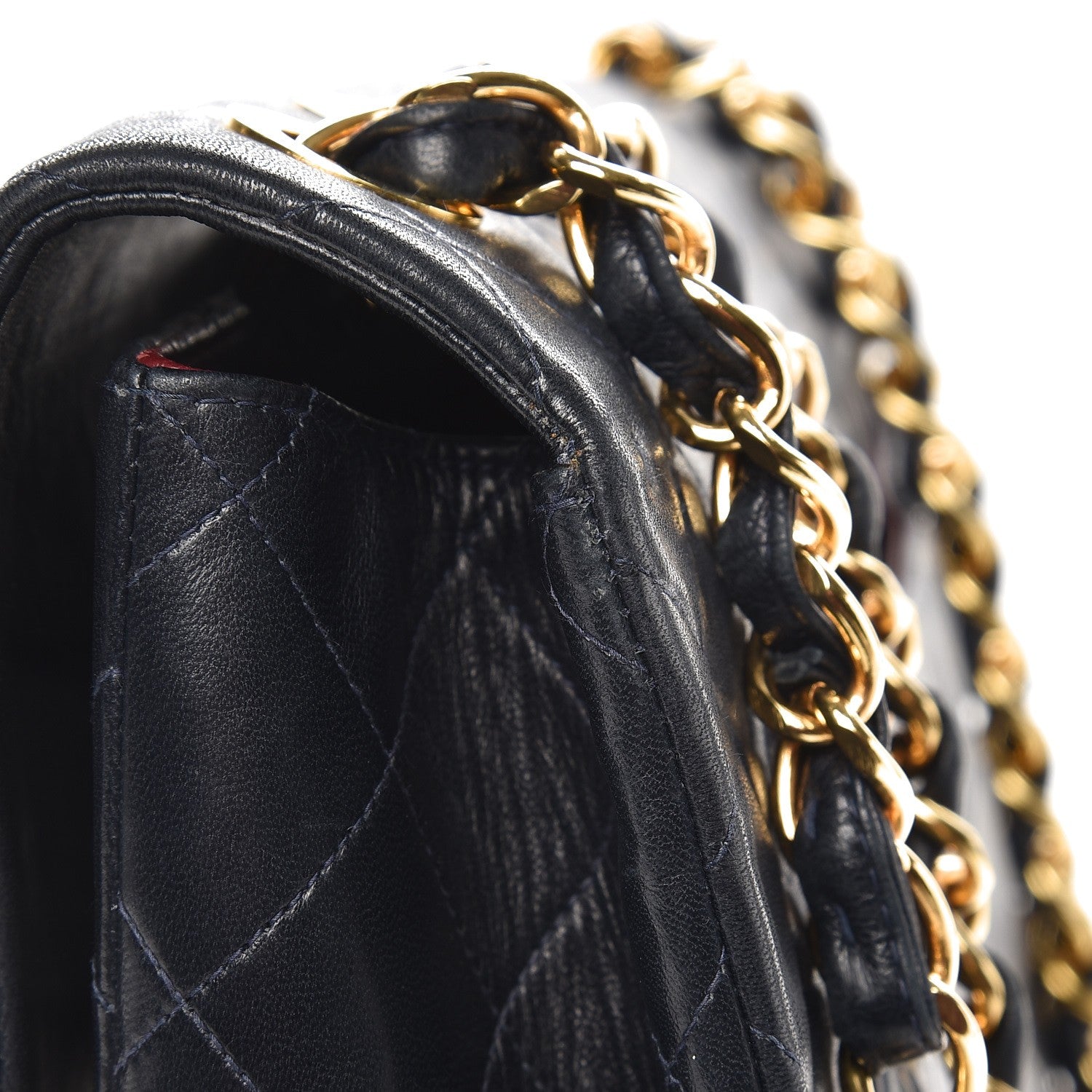 Chanel Lambskin Quilted XL Jumbo Single Flap Navy 9 of 9