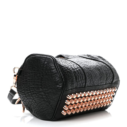 Alexander Wang Pebbled Lambskin Mini Rockie Black Rose Gold Hardware 4 of 12