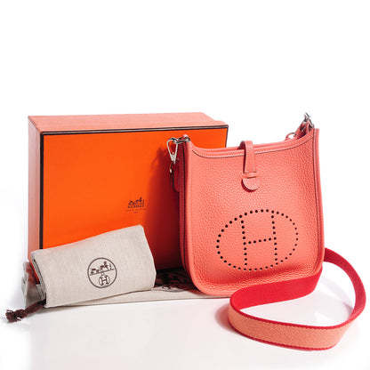Hermes Taurillon Clemence Evelyne TPM Crevette 5 of 8