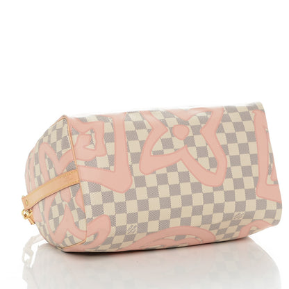 Louis Vuitton Damier Azur Tahitienne Speedy Bandouliere 30 Rose Ballerine 4 of 6