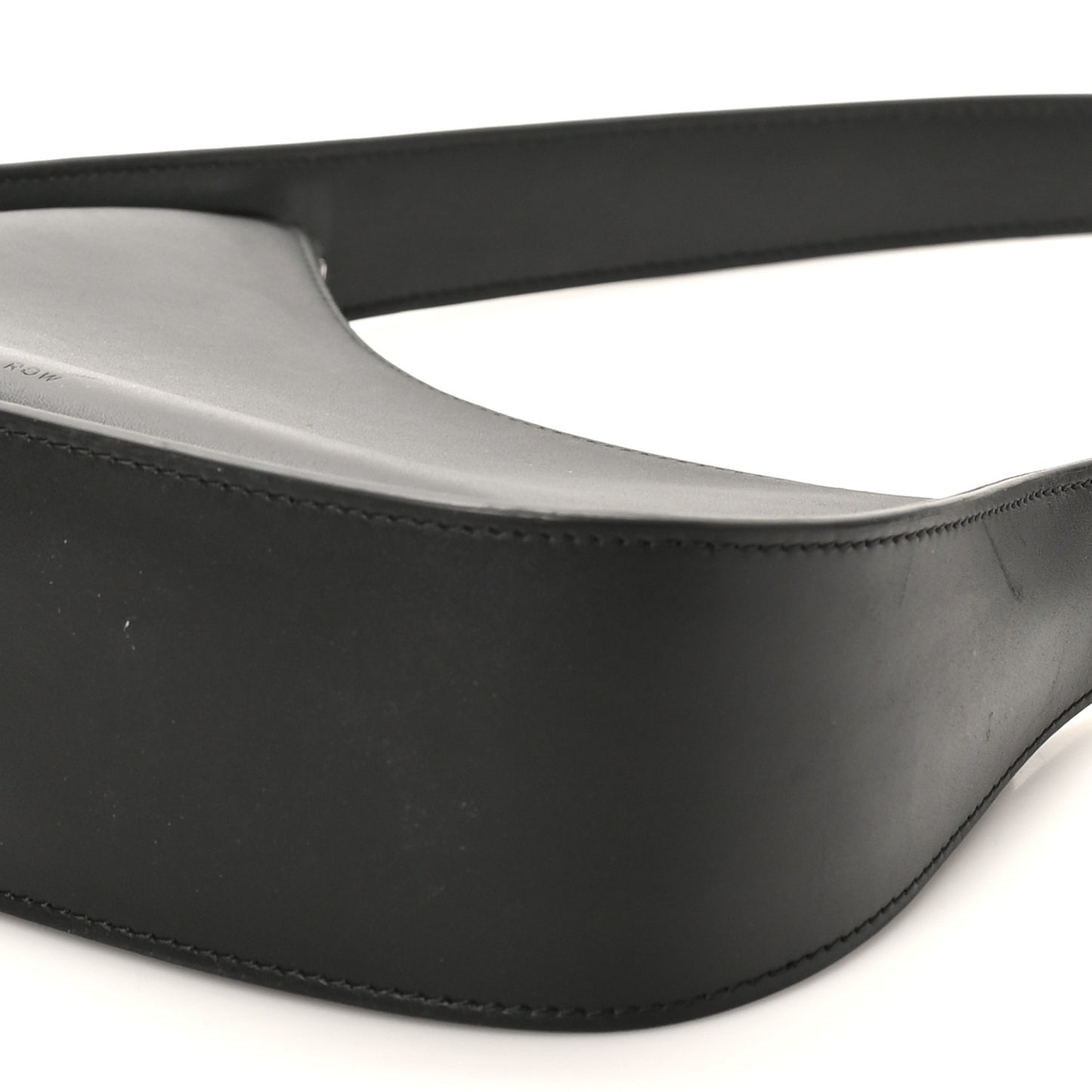 Smooth Calfskin Half Moon Shoulder Bag Black