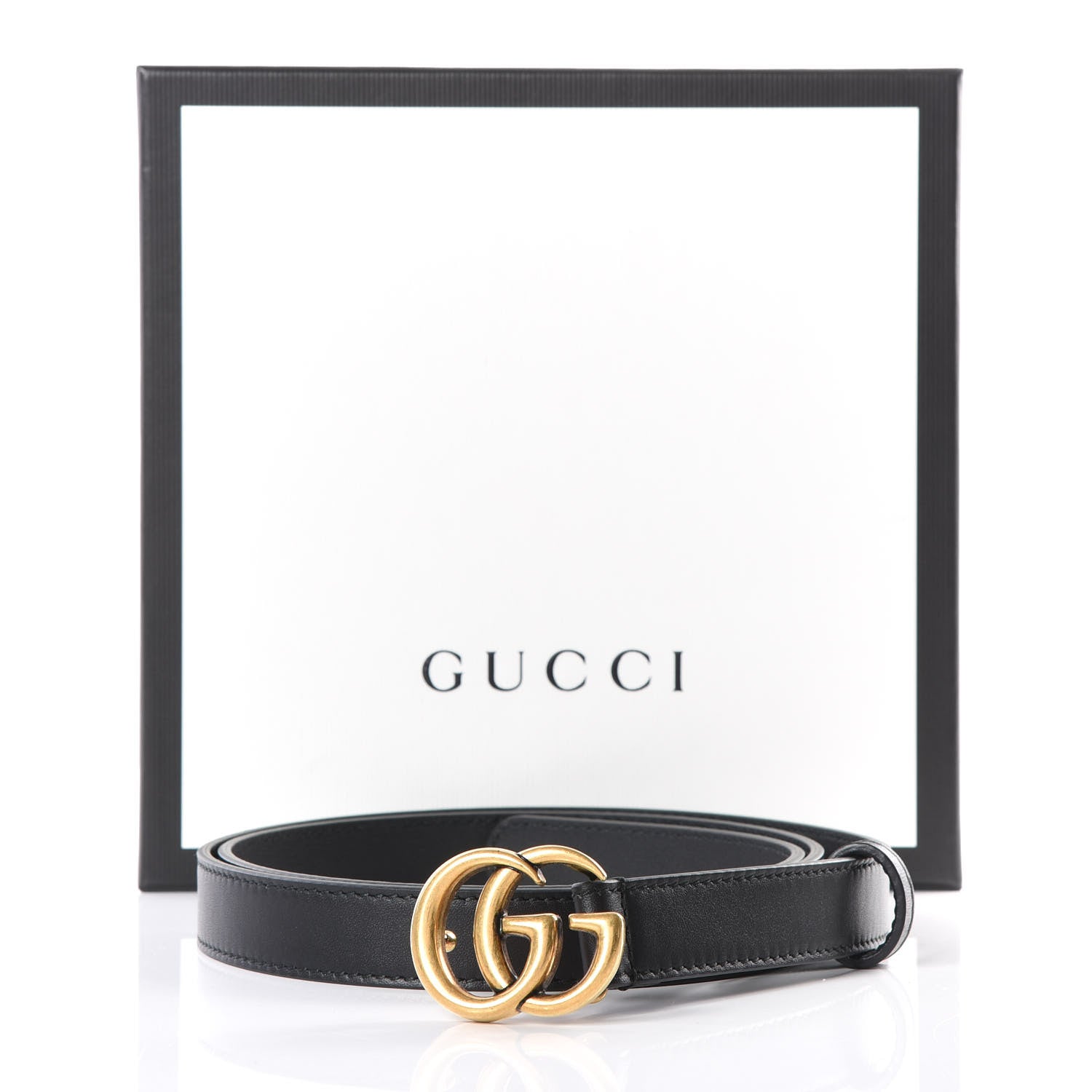 Gucci Calfskin Double G 20mm Belt 90 36 Black 2 of 7