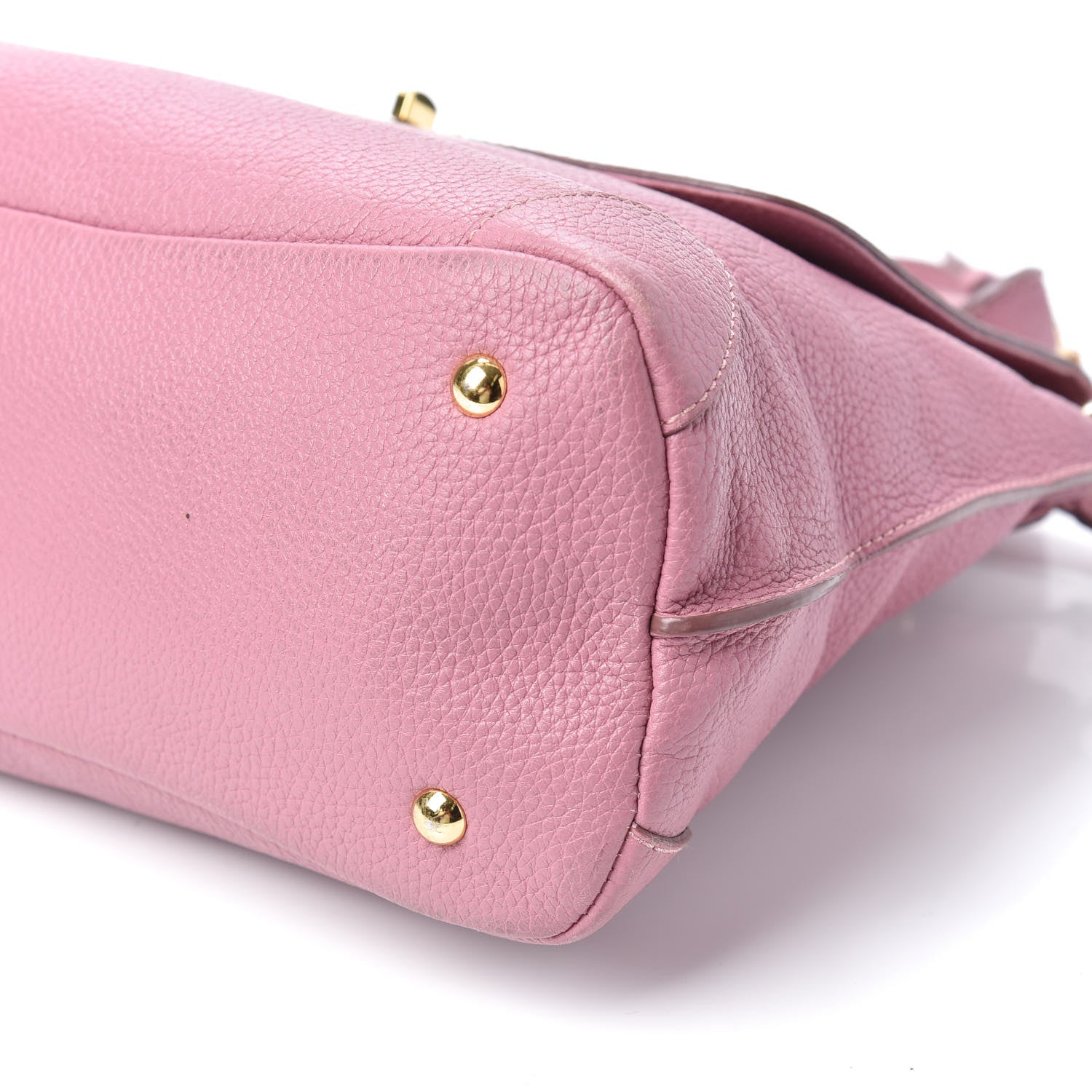 MCM Calfskin Studded Crossbody Pink 9 of 9