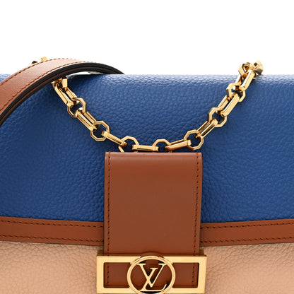Louis Vuitton Taurillon Dauphine MM Blue Beige 9 of 11
