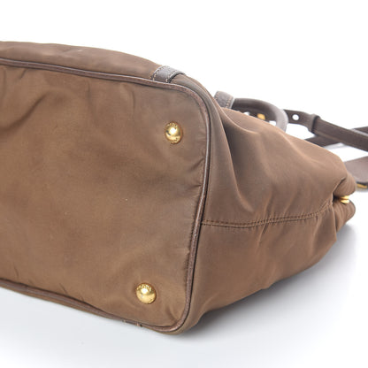 Prada Nylon Tessuto Vitello Daino Tote Corinto 10 of 10