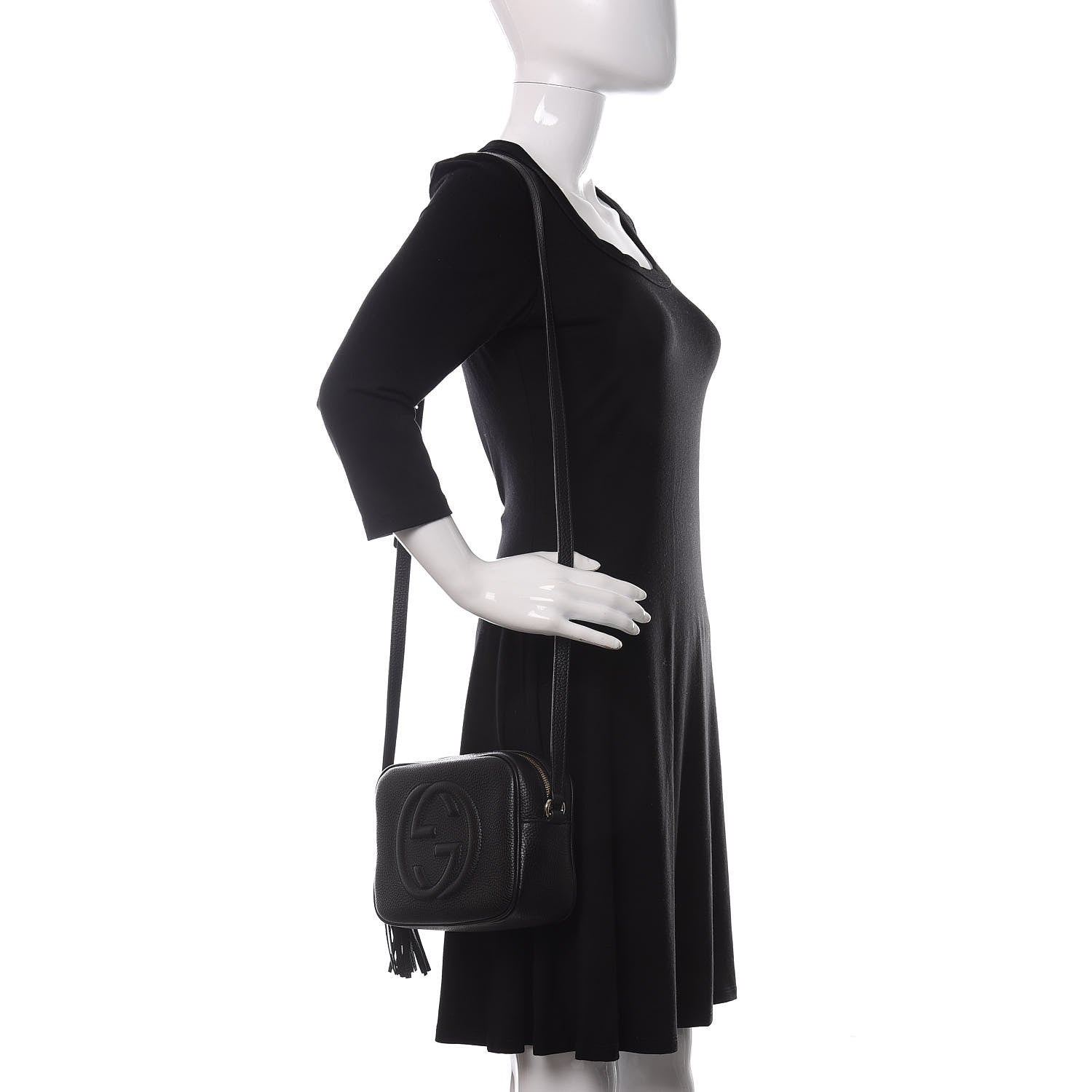 Gucci Pebbled Calfskin Small Soho Disco Bag Black 2 of 10
