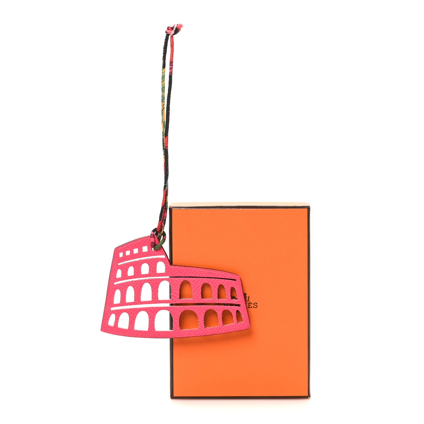 Togo Epsom Petit H Colosseo Bag Charm Colvert Rose Tyrien