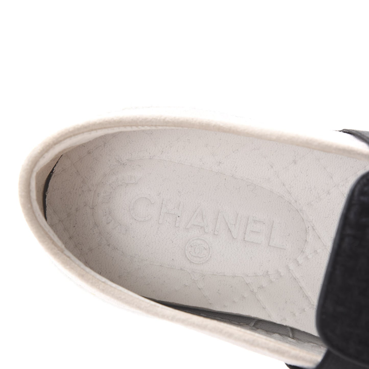Suede Calfskin Tweed Sneakers 38.5 Black White
