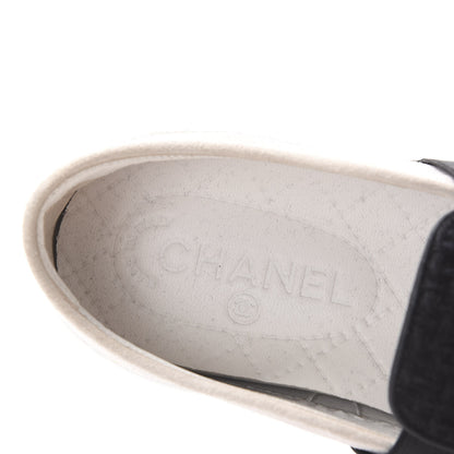 Chanel Suede Calfskin Tweed Sneakers 38.5 Black White 8 of 10
