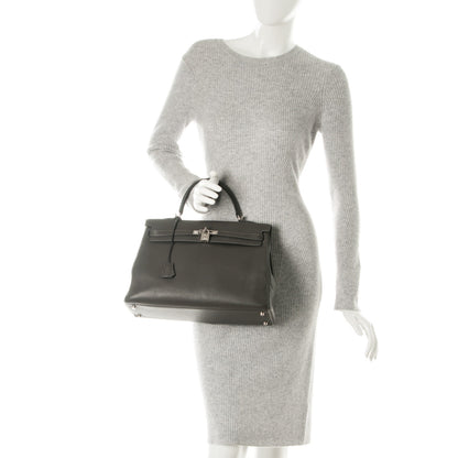 Hermes Taurillon Clemence Kelly Retourne 35 Graphite 2 of 27