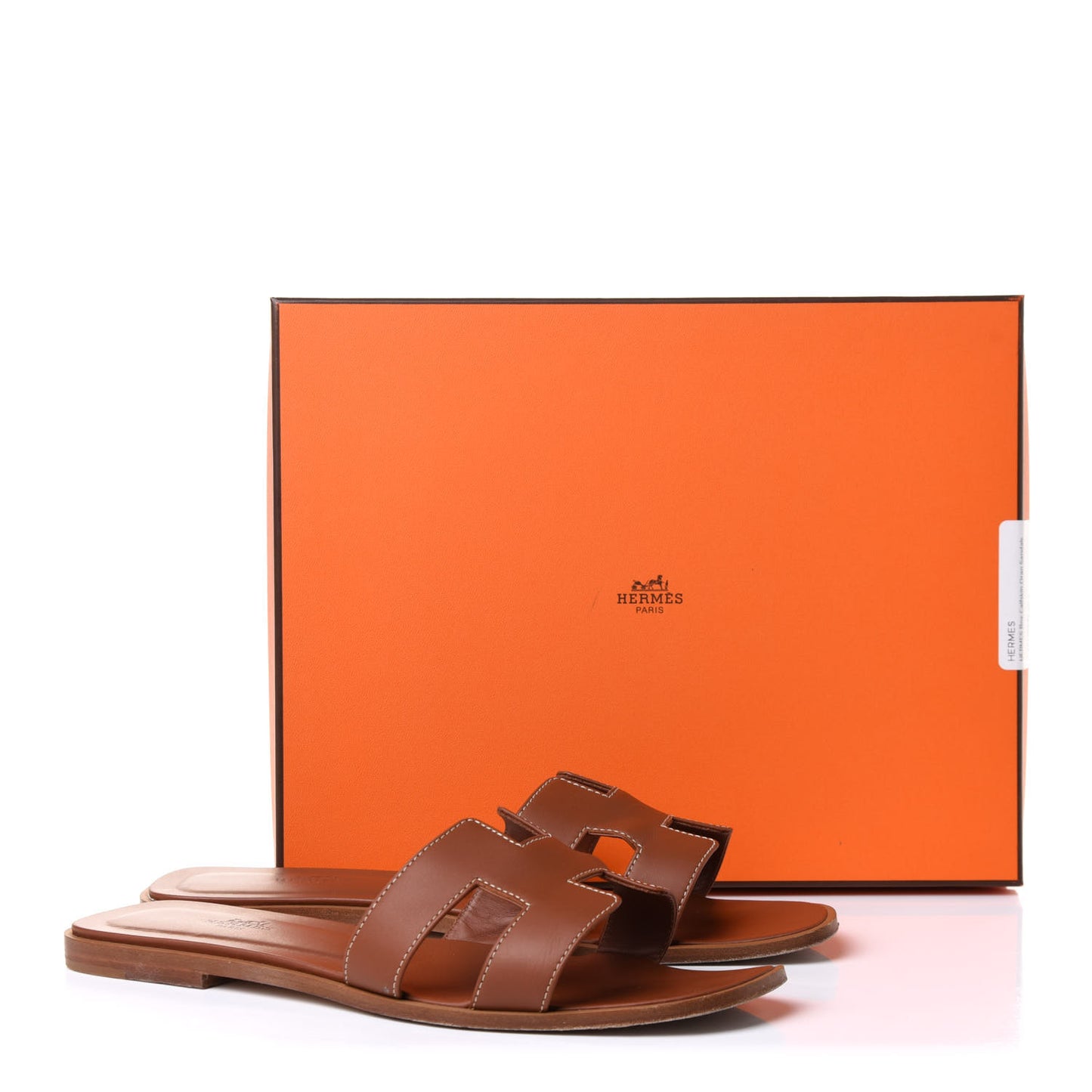 Box Calfskin Oran Sandals 40 Gold