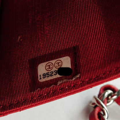 Chanel Caviar Quilted Wallet On Chain WOC Red 7 of 8