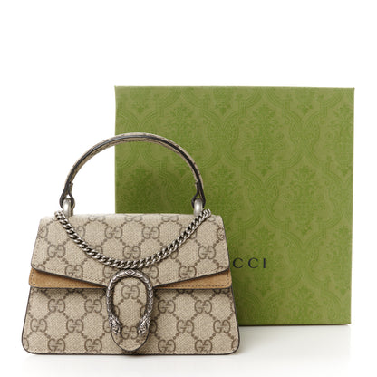 Gucci GG Supreme Monogram Mini Dionysus Top Handle Bag Taupe 10 of 10