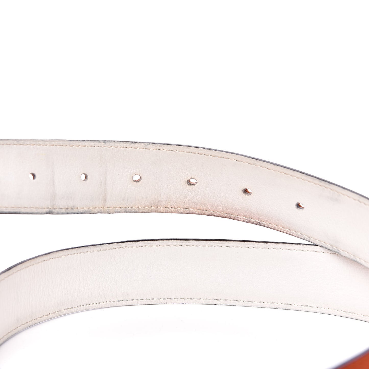 Epsom 32mm Belt Strap 100 White Orange