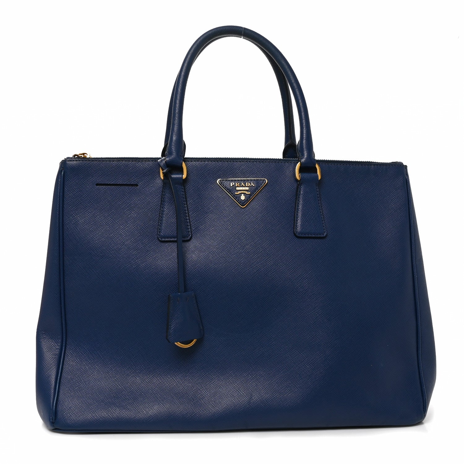 Prada Saffiano Large Galleria Double Zip Tote Bluette 1 of 8