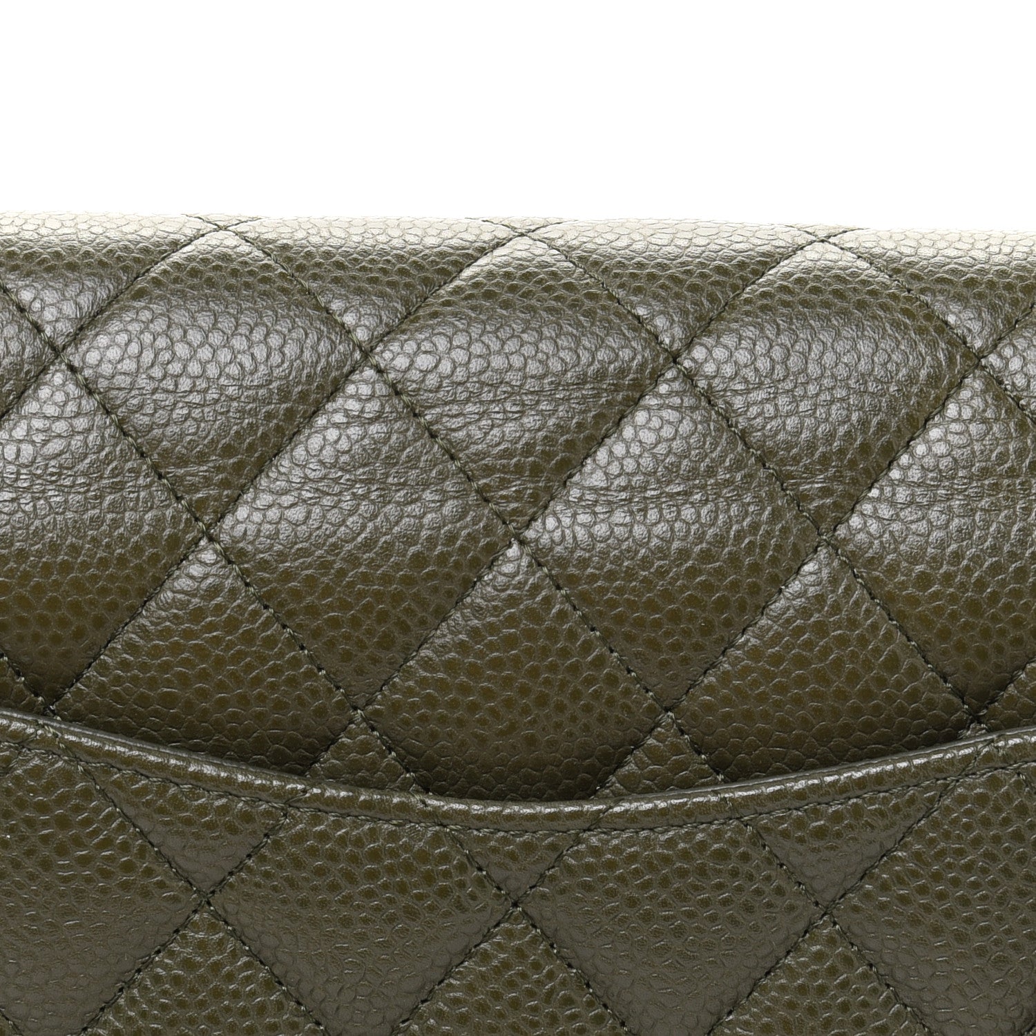 Chanel Caviar Quilted Medium Double Flap Dark Green 12 of 12