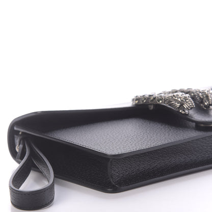Gucci Dollar Calfskin Crystal Dionysus Clutch Wristlet Black Black Diamond 6 of 10