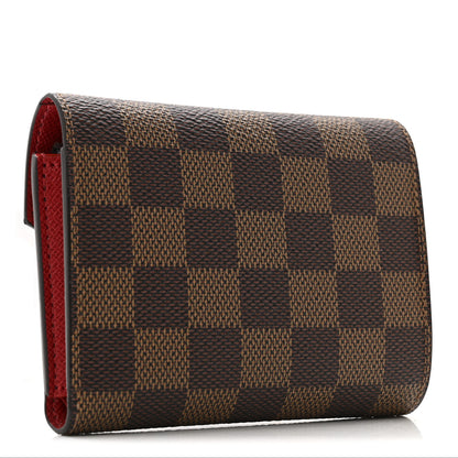 Louis Vuitton Damier Ebene Victorine Wallet Red 3 of 8