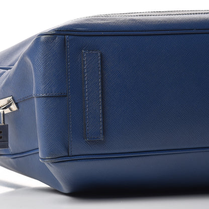 Prada Saffiano Righe Briefacase Bleuette 10 of 15