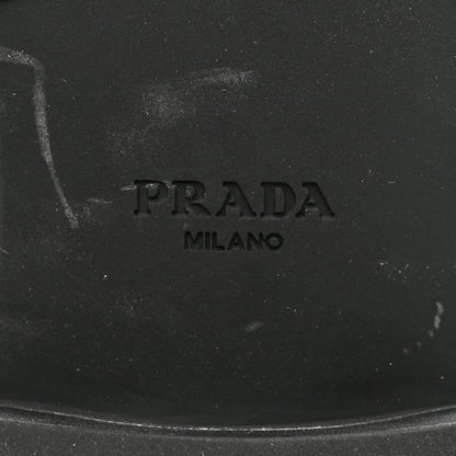 Prada Spazzolato Metal Triangle Logo 50mm Loafers 39 Black 6 of 13