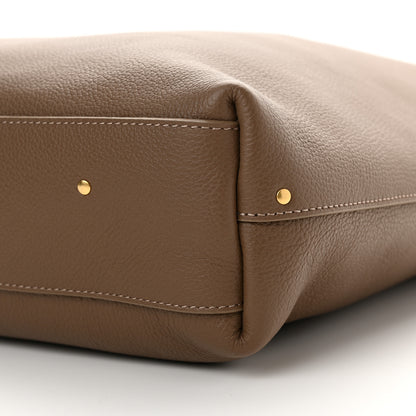 Chloe Grained Calfskin Marcie Hobo Tote Dark Nut 9 of 9