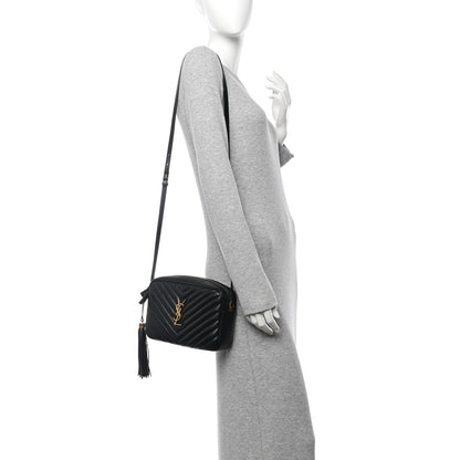 Saint Laurent Calfskin Matelasse Monogram Lou Camera Bag Black 2 of 10