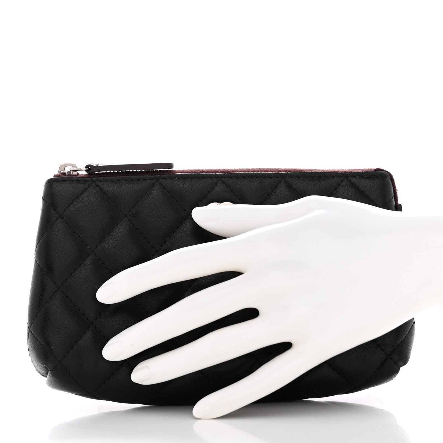 Chanel Lambskin Quilted Small Pouch Black 2 of 9