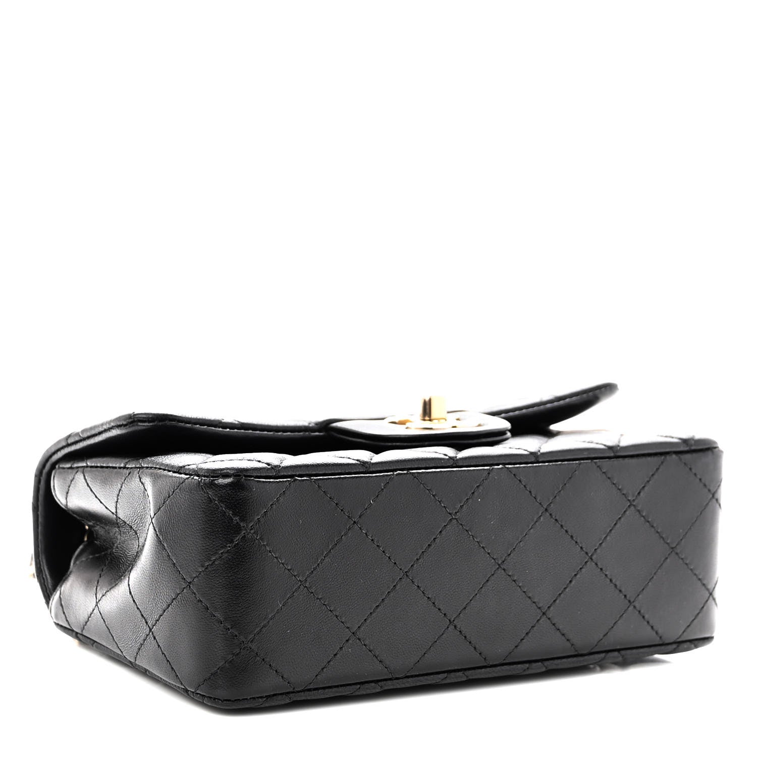 Chanel Lambskin Quilted Mini Rectangular Flap Black 4 of 10