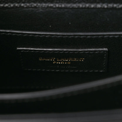 Saint Laurent Grain de Poudre Mini Classic Monogram Cassandra Top Handle Black 6 of 9