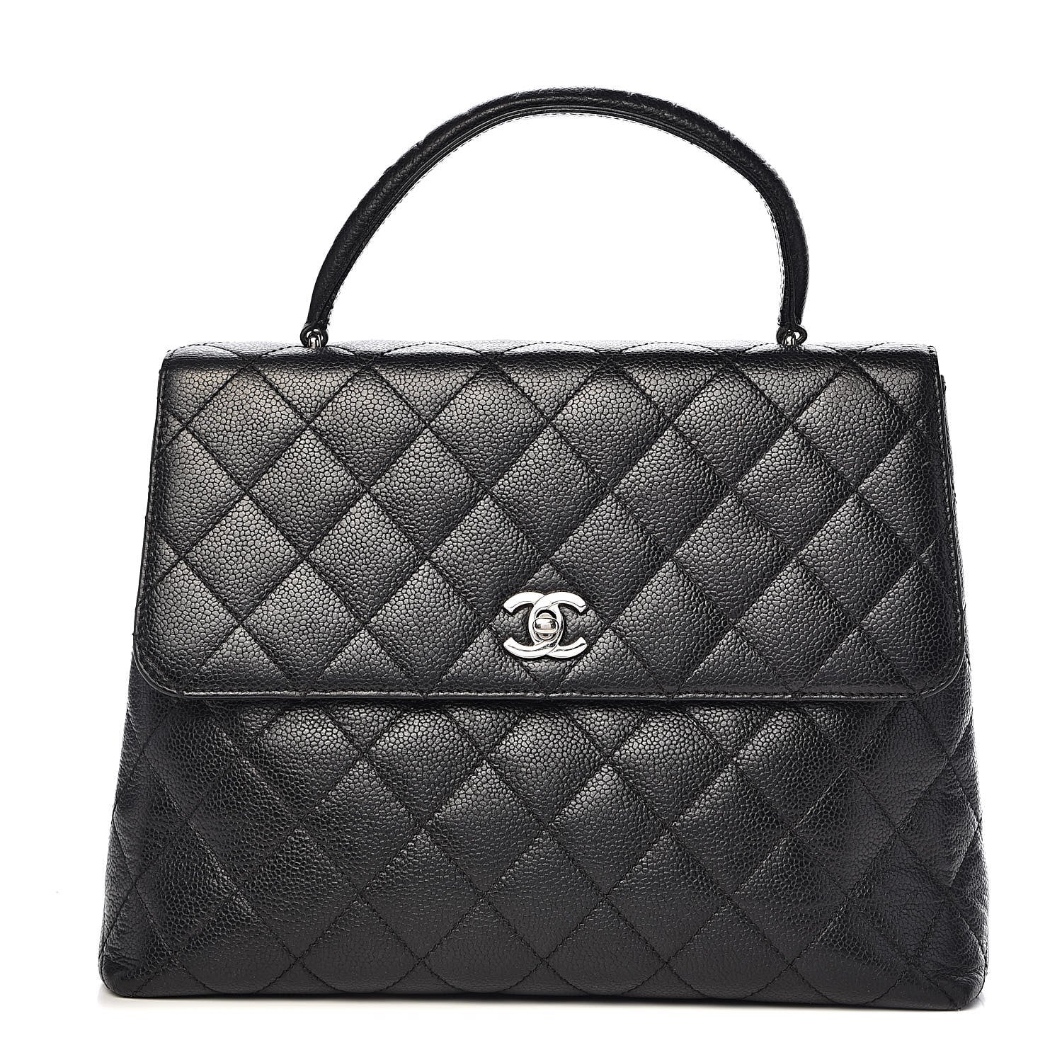 Chanel Caviar Quilted Jumbo Kelly Flap Black 2 of 18