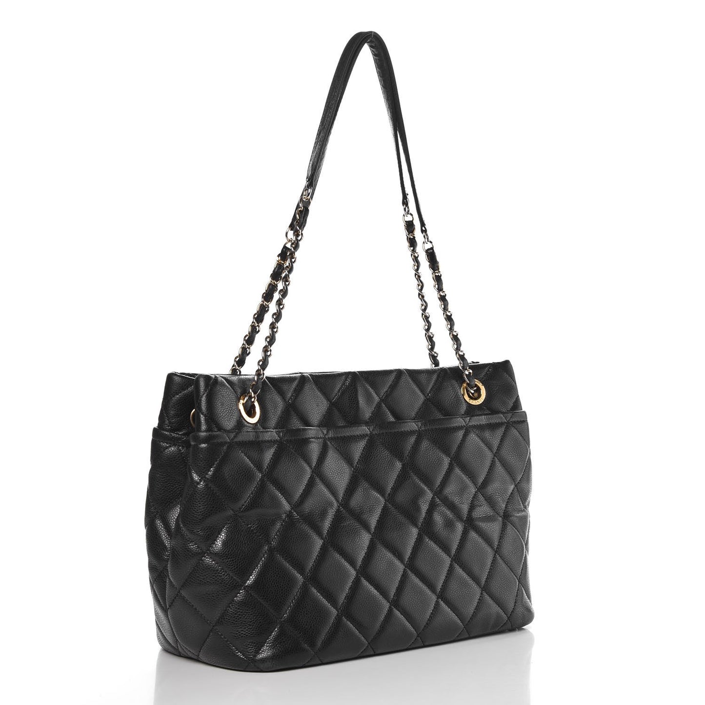 Caviar Quilted CC Timeless Soft Tote Black