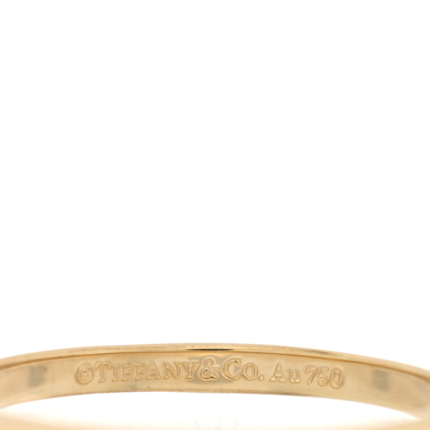 Tiffany 18K Yellow Gold 2mm Knife Edge Wedding Band Ring 56 7.5 4 of 4