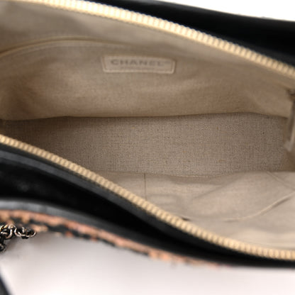 Chanel Tweed Calfskin Medium Gabrielle Hobo Black Brown 5 of 11