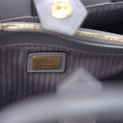 Fendi Vitello Elite Petite 2Jours Tote Grigio Grigio Chiaro 8 of 9