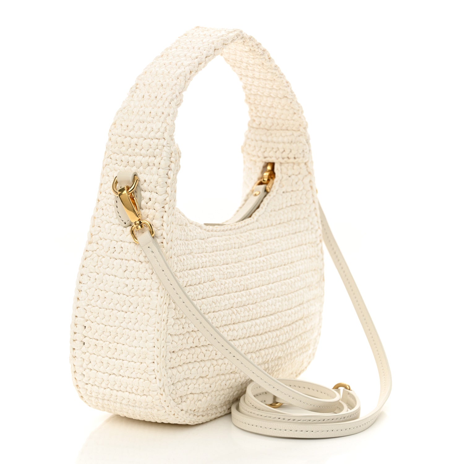 Miu Miu Crochet Mini Wander Hobo White 1665718 – FASHIONPHILE