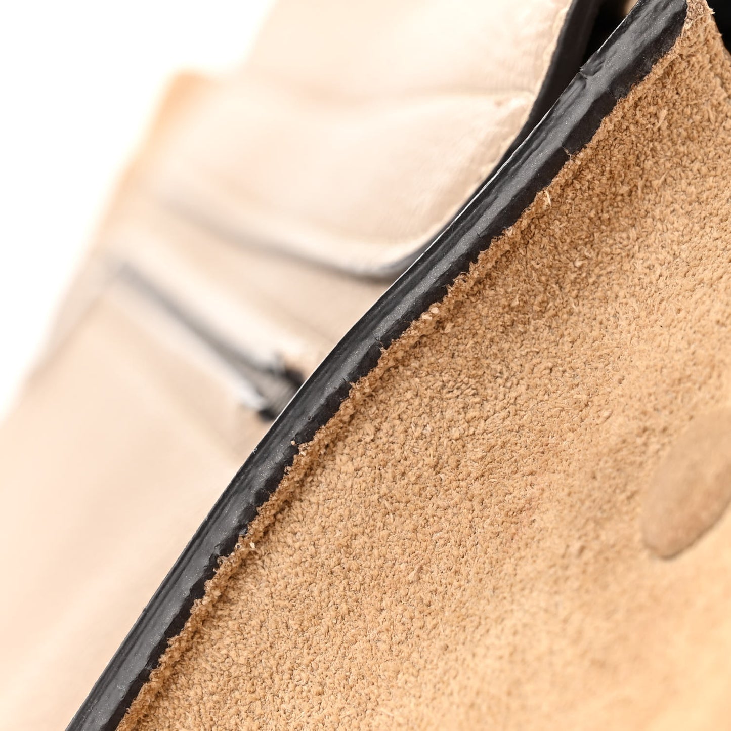Drummed Calfskin Suede Large Trapeze Dune
