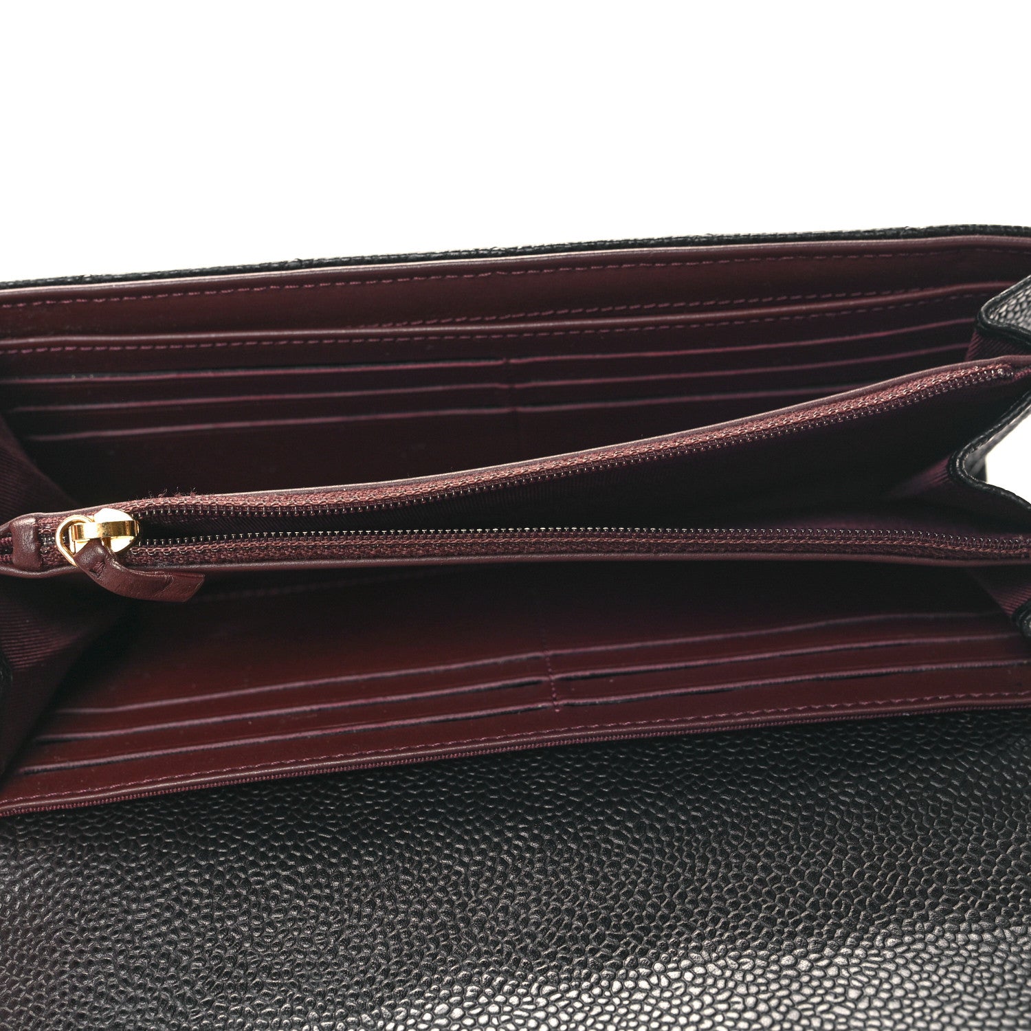 Chanel Caviar Quilted Large Gusset Flap Wallet Black 5 of 8