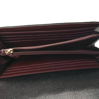 Chanel Caviar Quilted Large Gusset Flap Wallet Black 5 of 8